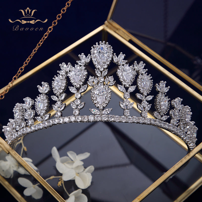 衝撃特価 Luxurious Oversize Full Cubic Zircon Brides Tiaras Crown その他