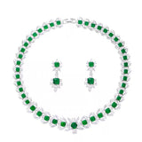 Green zircon Zircon necklace set