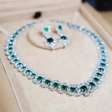Green zircon Zircon necklace set