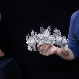 Sweet Butterfly Zircon Brides Tiaras Crown for Wedding