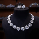 High Quality All Zircon Wedding Necklace 12153