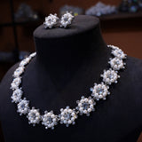High Quality All Zircon Wedding Necklace 12153