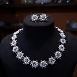 High Quality All Zircon Wedding Necklace 12153