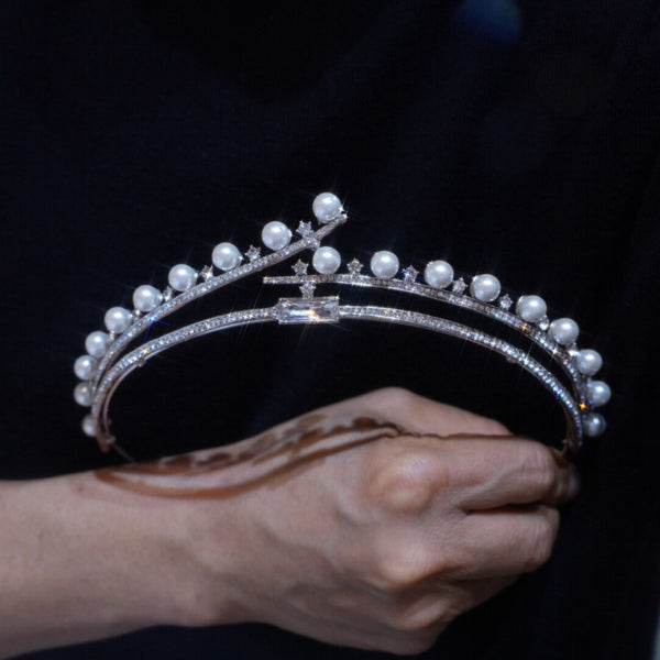 Pearls Wedding Tiaras Crown 14529
