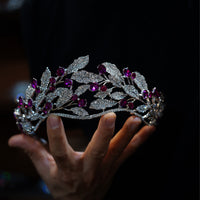 17100 European purple Crystal Wedding Tiaras Headpieces
