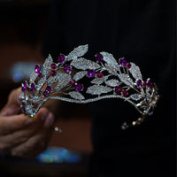 17100 European purple Crystal Wedding Tiaras Headpieces