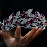 17100 European purple Crystal Wedding Tiaras Headpieces
