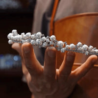 17262 cute pearls Crystal Wedding Tiaras Headpieces