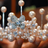 17305 Korean pearls Wedding Tiaras Headpieces