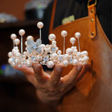 17305 Korean pearls Wedding Tiaras Headpieces