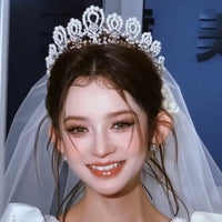 ST1-17453 Elegant Pearls Wedding Tiaras Crowns