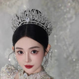st1-17646 Oversize Euroepan Zircon Wedding Tiaras Crowns