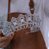Elegant Crystal&Pearls Wedding Tiara Crown 17647