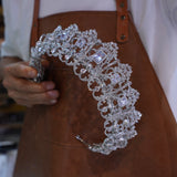 Elegant Crystal&Pearls Wedding Tiara Crown 17647