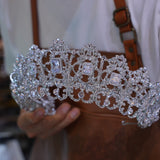 Elegant Crystal&Pearls Wedding Tiara Crown 17647