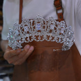 Elegant Crystal&Pearls Wedding Tiara Crown 17647