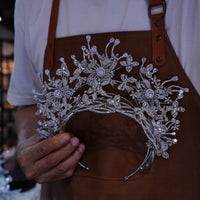 st1-17669 Oversize Zricon Brides Tiaras