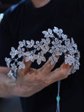 Flower Zircon Brides Tiaras Headbands for Wedding 17691
