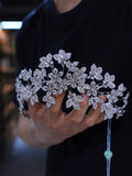 Flower Zircon Brides Tiaras Headbands for Wedding 17691