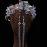 17709 European tassel Crystal Wedding Tiaras Headpieces