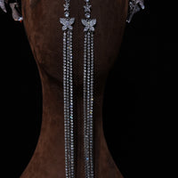 17709 European tassel Crystal Wedding Tiaras Headpieces