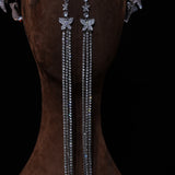 17709 European tassel Crystal Wedding Tiaras Headpieces