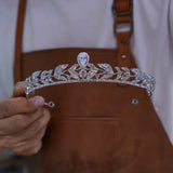 Simple Zircon Brides Tiaras Headbands for Wedding
