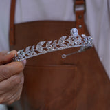 Simple Zircon Brides Tiaras Headbands for Wedding