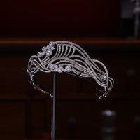 17734 Elegant Zircon Irregular Wedding Tiaras Crowns