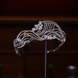 17734 Elegant Zircon Irregular Wedding Tiaras Crowns