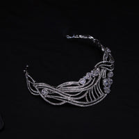 17734 Elegant Zircon Irregular Wedding Tiaras Crowns