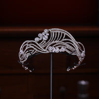 17734 Elegant Zircon Irregular Wedding Tiaras Crowns