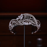 17734 Elegant Zircon Irregular Wedding Tiaras Crowns