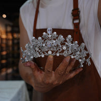 st1-17748 European Pearls&Zircon Wedding Tiaras
