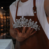 st1-17748 European Pearls&Zircon Wedding Tiaras