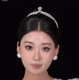 st1-17772 Koren Cute Pearls&Zircon Wedding Tiaras