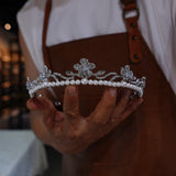 Girls Pearls Wedding Crown Headpieces 17773