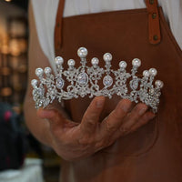 17780 Euroepan pearls Wedding Tiaras Crowns