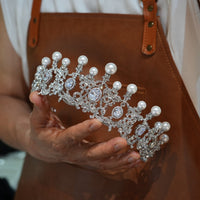 17780-2 Elegant Pearls Wedding Tiaras Headpieces