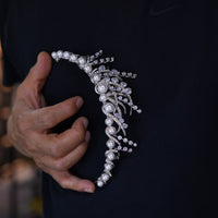 17817 Korean Pearls&Crystal Wedding Tiaras Headpieces
