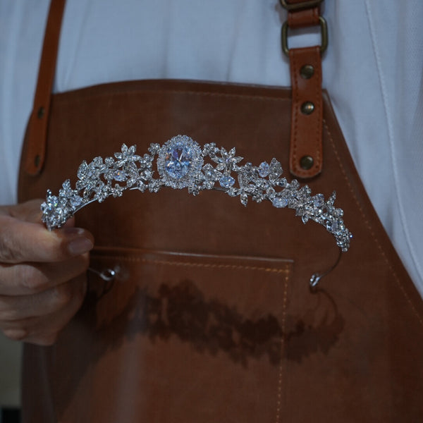 vintage Wedding Tiaras taira with tassel 17884