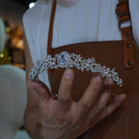 vintage Wedding Tiaras taira with tassel 17884