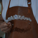 vintage Wedding Tiaras taira with tassel 17884