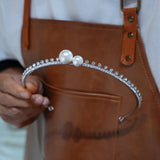 17886 Cute Pearls Simple  Wedding Tiaras