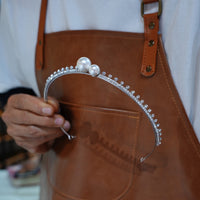 17886 Cute Pearls Simple  Wedding Tiaras