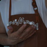 17888 Korean Pearls&Crystal Wedding Tiaras Headpieces