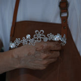 17888 Korean Pearls&Crystal Wedding Tiaras Headpieces
