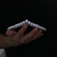 17927 Korean Pearls&Crystal Wedding Tiaras Headpieces