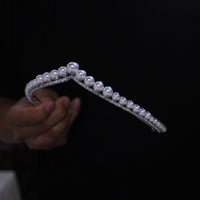 17927 Korean Pearls&Crystal Wedding Tiaras Headpieces