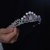 Korean pearls&zircon Wedding Tiaras crown 17933